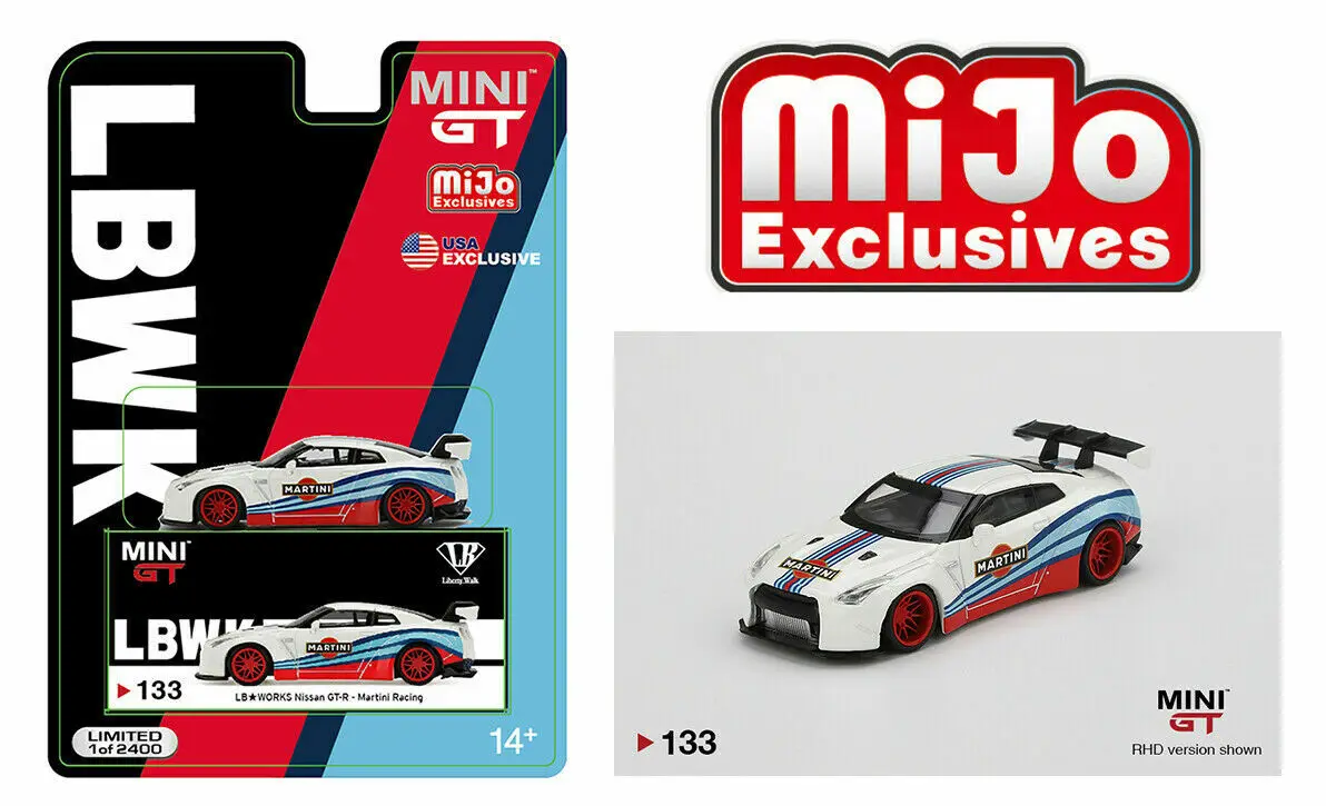 MINI GT 1:64 nissan  GT-R R35 Martini Collector Edition Metal car Model gifts