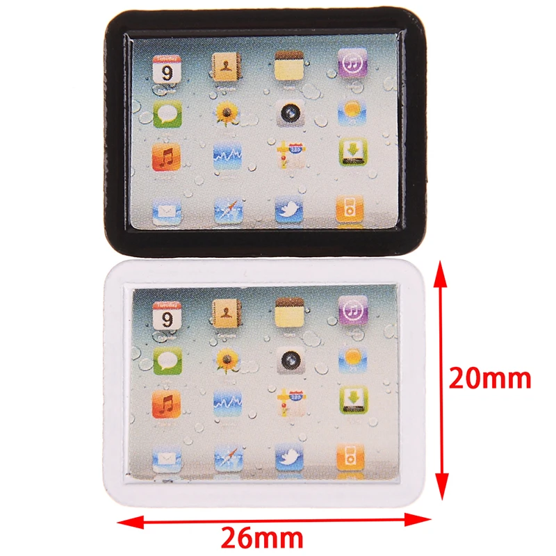 1Pcs Doll House Scene Decoration Toy 1:12 Dollhouse Miniature Tablet Mini Laptop Computer Model DIY Accessories