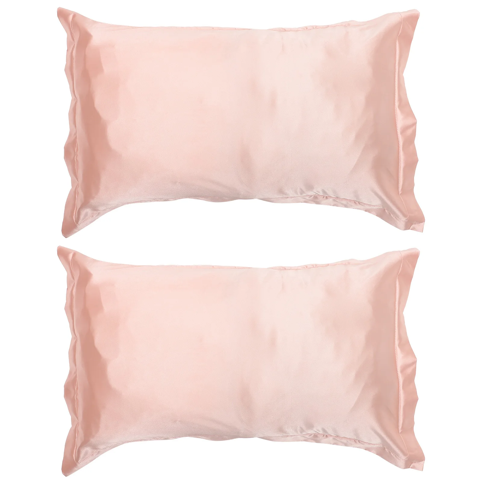 

2Pcs Ice Silk Pillow Cover Plain Color Square Pillowcase Made from Luxurious Silk Fabric Safe Material for Home Use