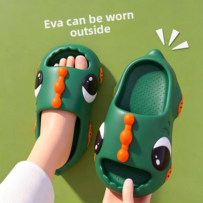 2026 Neue Sommer-Dinosaurier-Sandalen für Kinder, Jungen und Mädchen, Neuer Stil, Rutschfeste Indoor-Badeschuhe für Kinder zu Hause – Detail 14