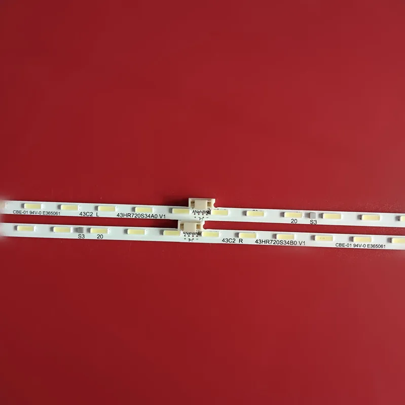 

LED Backlight strip 34 lamp For 68-572140-0BE SH 43HR720S34A0/B0 V1 HR-87508-00069/70L98*LA2RD3U0-C-K 4C-LB4334-HR01Q HR02Q