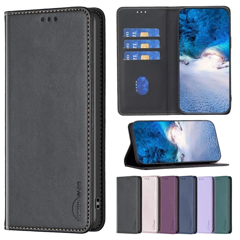 Solid Color Bracket Leather Cover For Nokia C32 C22 C12 C02 G42 G22 G11 G310 Cover Wallet Magnetic Flip Letter Leather Case