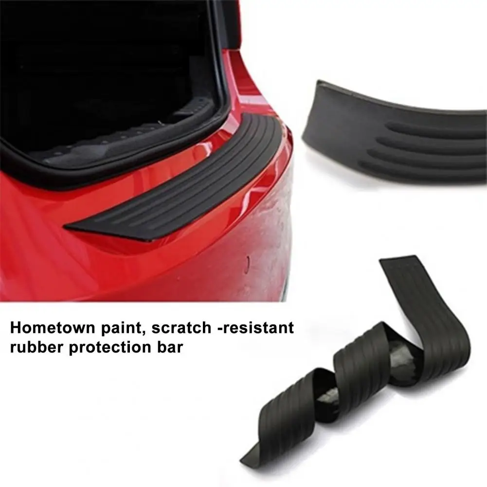 Silicone Bumper Protector Universal Black Silicone Car Rear Bumper Protector Guard Scratch-resistant Trunk Door Entry Accessory