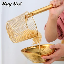 1/2PCS Stainless Steel Colander Noodle Dumplings Mesh Basket Fryer French Fries Dryer Vegetable Frying Basket Sink Strainer
