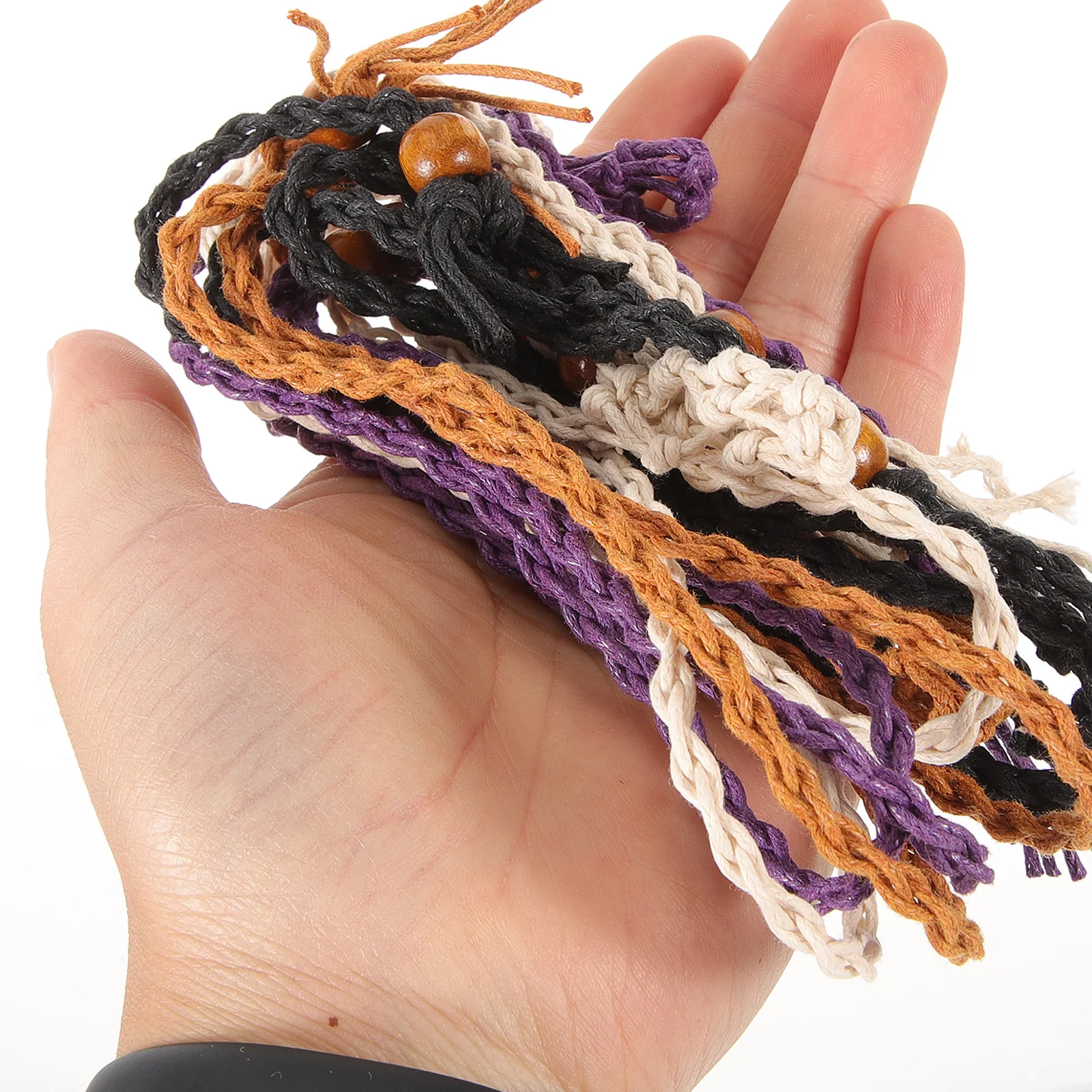 

4 шт., винтажные плетеные держатели для ожерелья, регулируемые каменные подвески, декор, шнур, держатель для камня, подвесной держатель для подвески