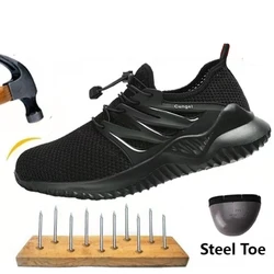 Steel tip anti-smash and stab-proof safety shoes Lightweight Work Safety Shoes For Man Breathable Sports Safety Shoes Work Boots