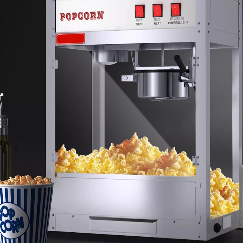 Roestvrijstalen Popcornmachine Commerciële Sferische Vlinder Popcorn Machine Volautomatische Popcorn Machine