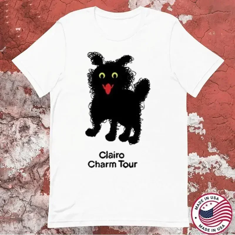 Clairo Charm Fuzzy Cat Tour T shirt size S 5XL