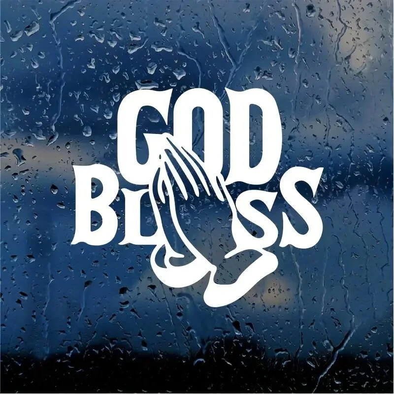 ملصقات "بارك الله" ، ملصق فينيل مقاوم للماء ، ملصقات السيارات ، أظهري إيمانك بالمسيح #5