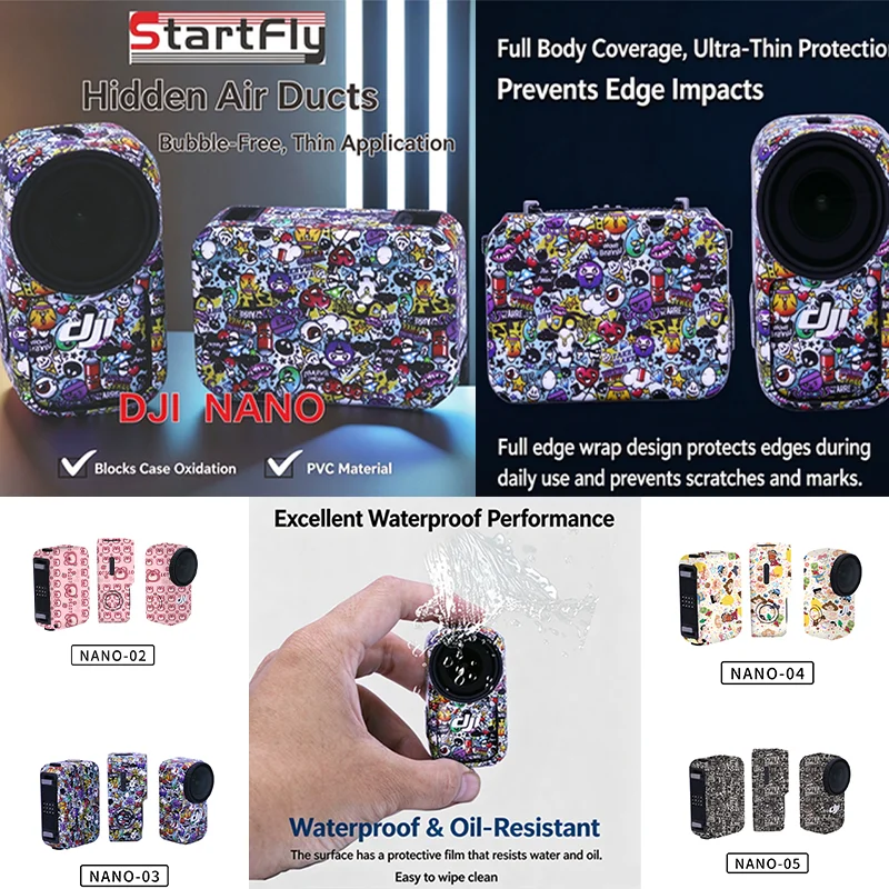For DJI Osmo Nano All-inclusive Protective Film With Graffiti Personalized Anti-scratch And Non-stick Coating Protection Film Ki