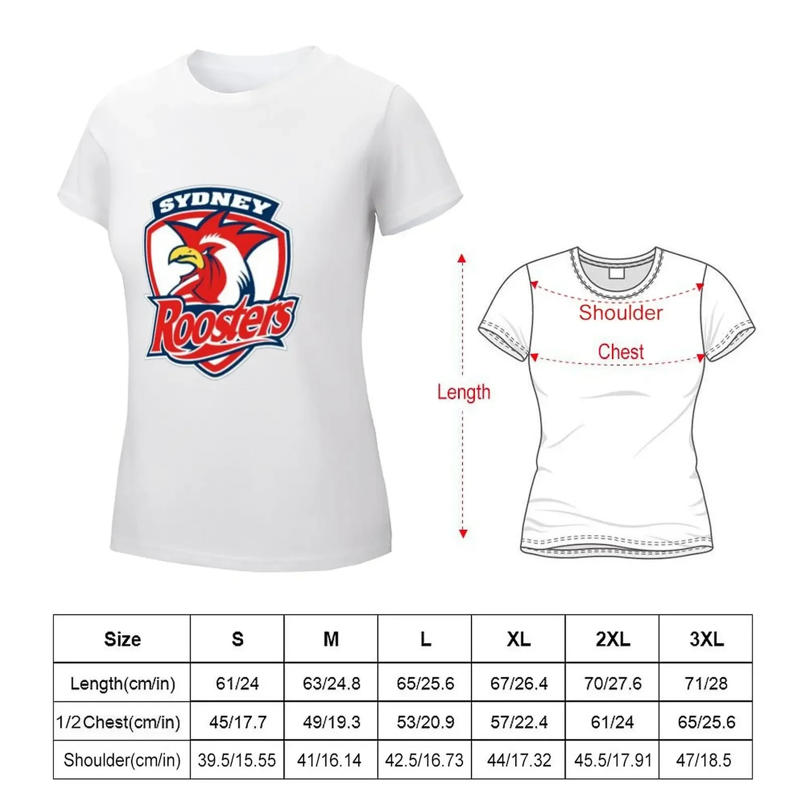 Sydney Roosters T-shirt kawaii clothes tees Aesthetic clothing Womens clothing