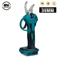 35mm Brushless Electric Pruning Shears Max Cutting Diameter LED Display High Carbon Steel Blades Compatible Mak 18V for Garden