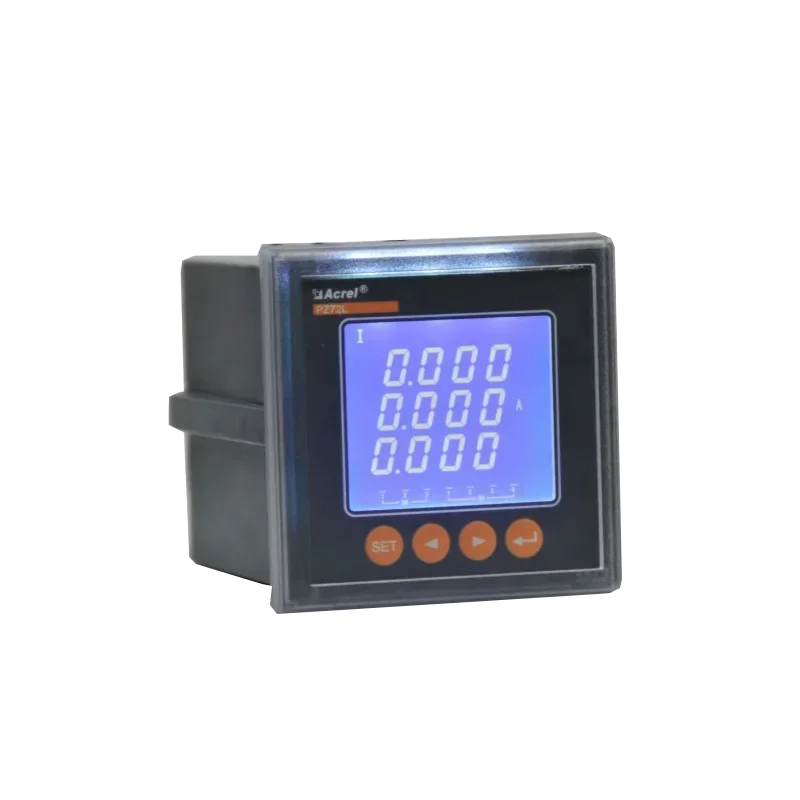 75*75mm three 3-phase digital ac 1/5A panel ammeter with relay output 4-20mA