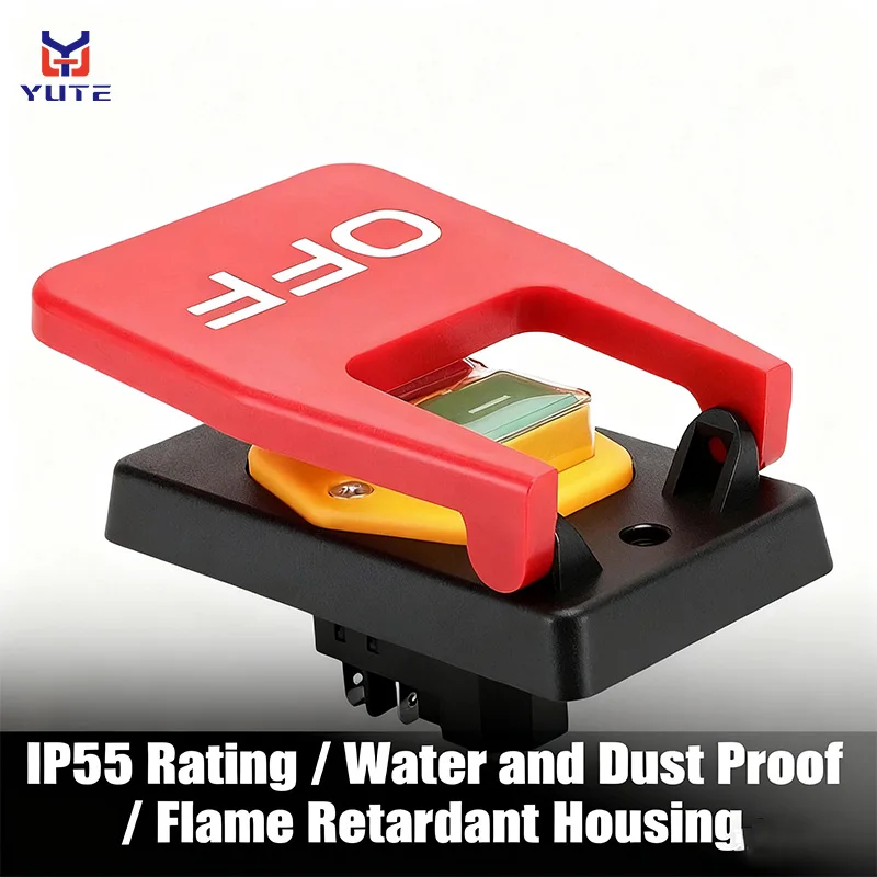 YH02-A/OFF é adequado para torno interruptor de pá bancada broca/moedor KJD17B-16 serra de mesa interruptor de botão eletromagnético 16a 250v