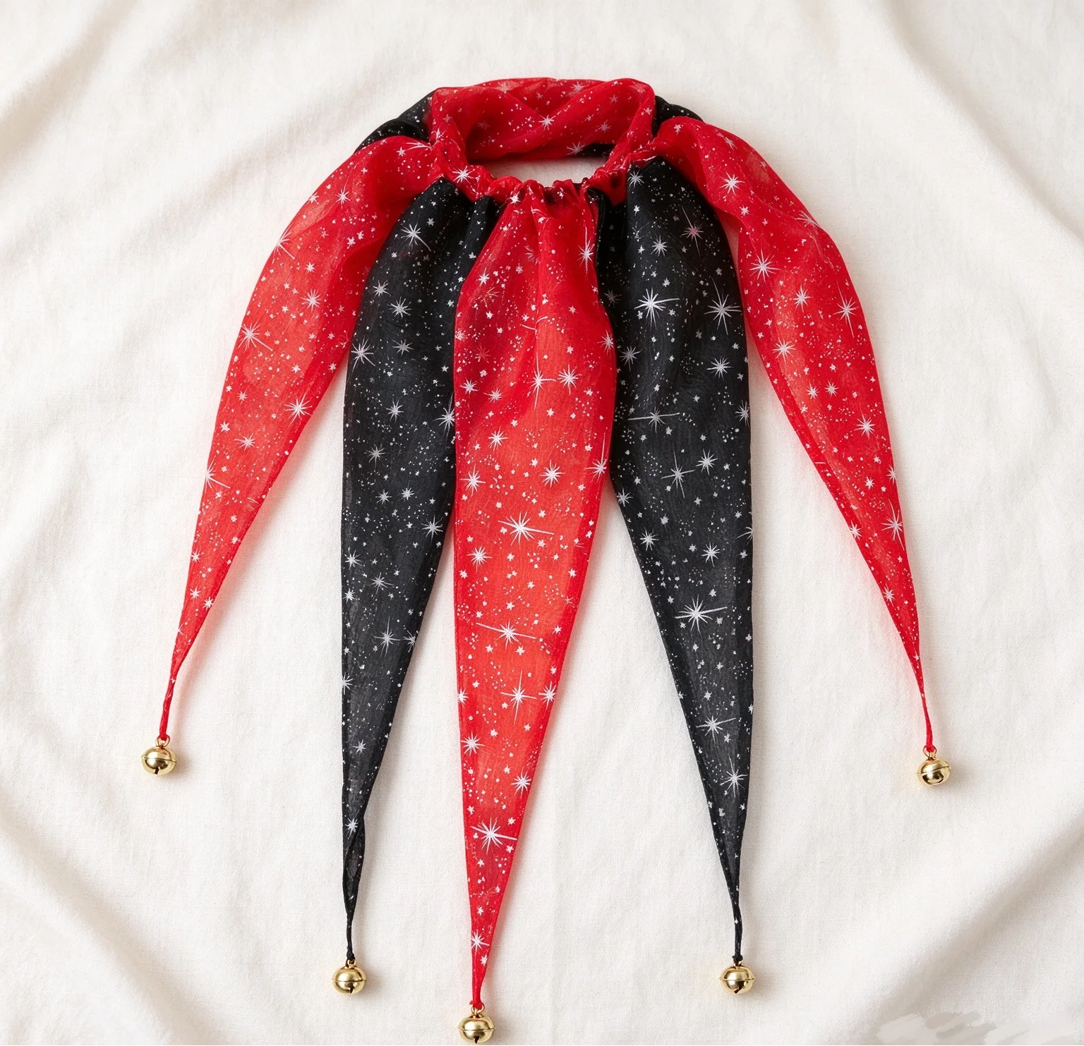 New Halloween Bell Clown Collar Fake Collar Color blocked Striped Shawl Cloak Funny Cos Neck Decoration Trendy Accessories ins
