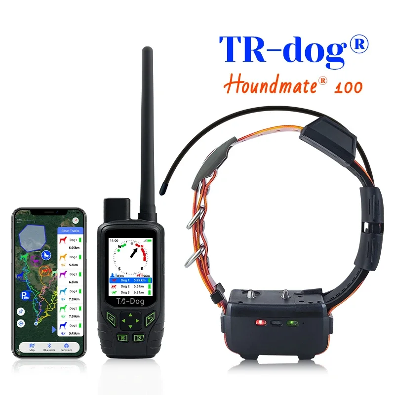 ปลอกคอและระบบติดตามสำหรับสุนัขล่าสัตว์ Gps/glonass/beidou พร้อมฟีเจอร์ E-COLLAR