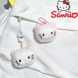 Sanrio Kawaii Hello Kitty Embroidered Plush Doll Keychain Sweet Girl Cute KTM Backpack Pendant Keyring Decoration Holiday Gifts