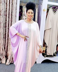 Latest 2023 High Quality Maxi Dresses Women O-neck Batwing Sleeve Diamond Bobo Long Robe For Party Fashion Boubou Africain Femme