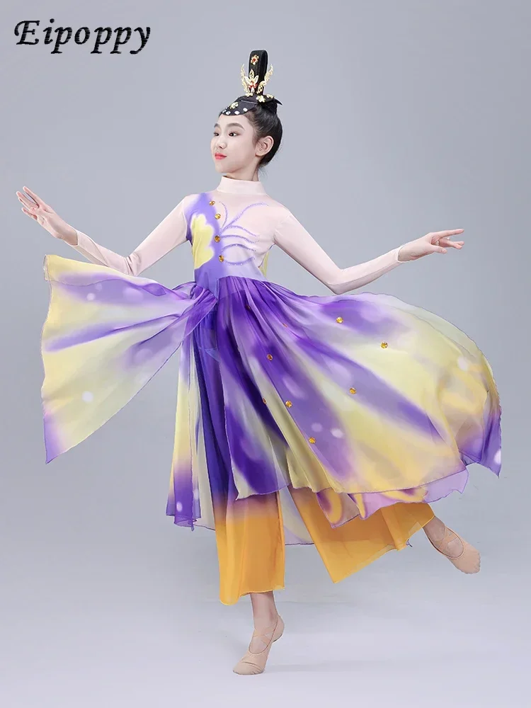 زي الرقص الكلاسيكي للأطفال ، الإناث ، مروحة أنيقة