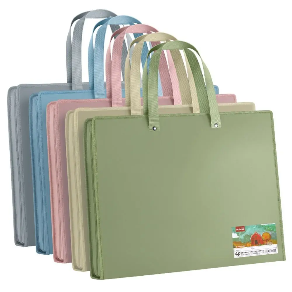 Plastic schets opbergtas Drie lagen draagbare portfolio-organizer 8K documentopslag Boekje Documentorganisatie
