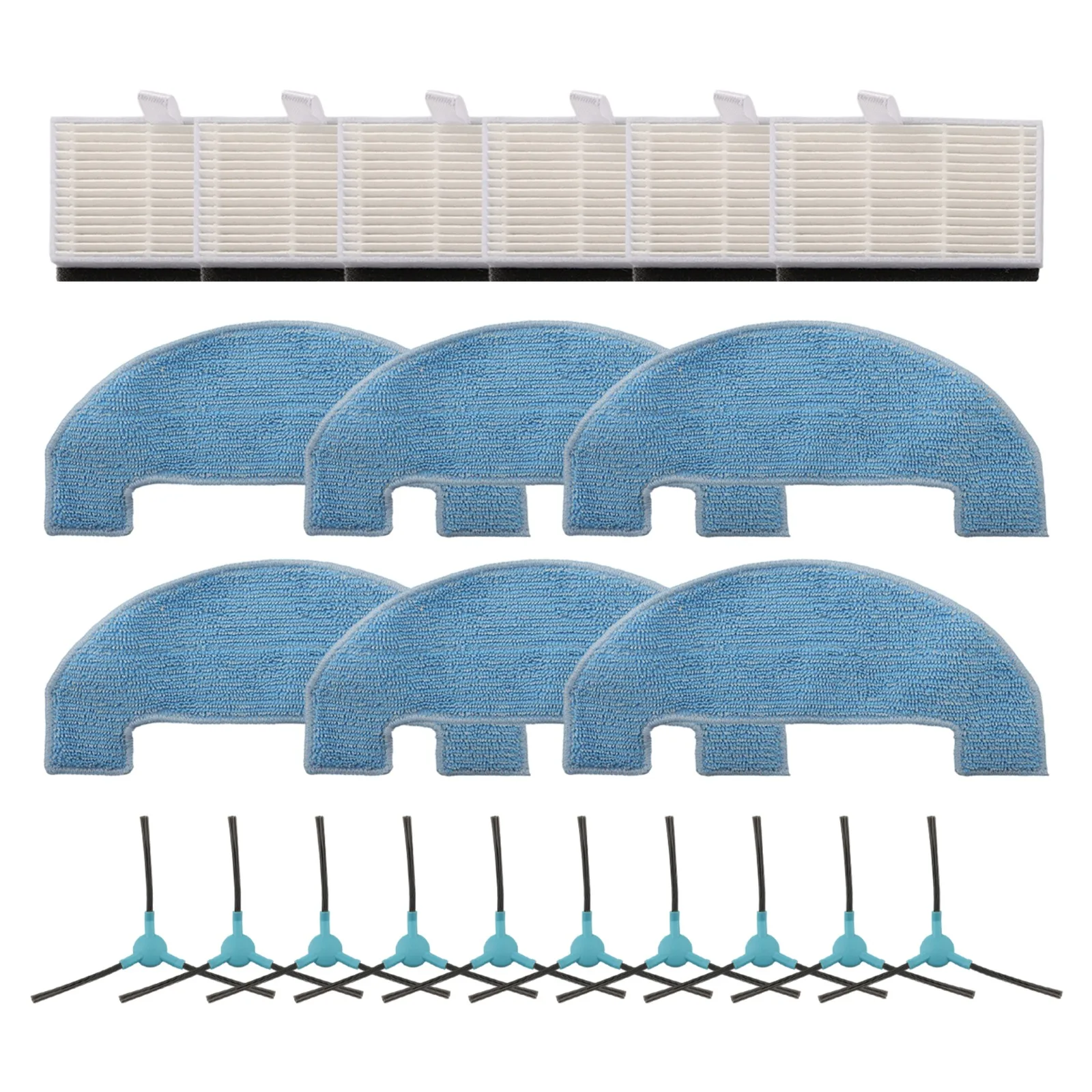 Essential Accessories Set for Ultenic D10 Contains Reliable Side Brushes and for Filter Options to Improve for Clean Results