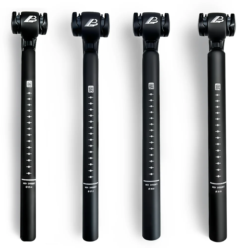 BALUGOEU MTB Sattelstütze aus Carbon mit Stoßdämpfung, Leichtgewicht, 25mm Offset, für Rennräder und Mountainbikes – Detail 10