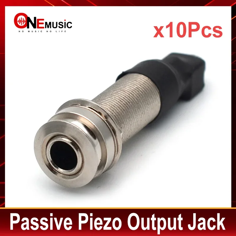 10Pcs Passive Guitar EQ Piezo Pickup Under Saddle Output End Pin Jack Silver