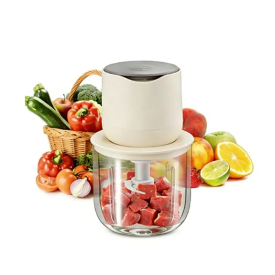 

Electric Food Processor Small Electric Food Chopper Glass Bowl for Meat Vegetables Onions Garlic Meat Chopper Blender