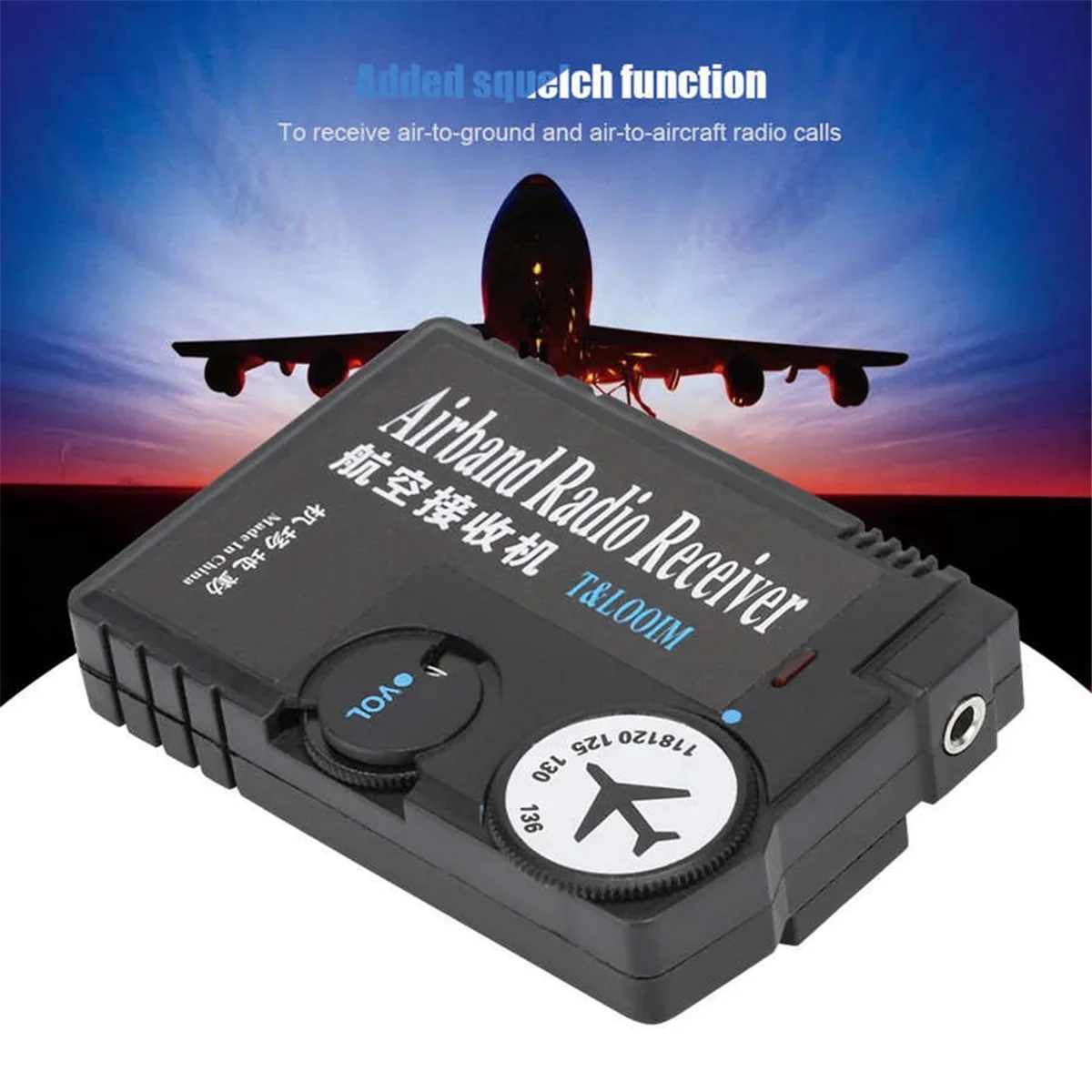 

118-136MHz Airband Radio Receiver High Sensitivity Air-To-Ground Aeronautical Band Receptor Digital Radio Receiver B20