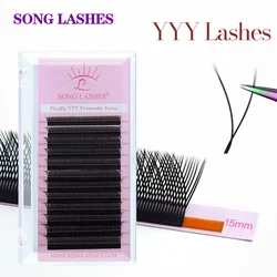 YYY Shape Eyelash Extension Human Hair Classic Volume Song Lash Eyelash Extension 8-15mm Lash Tray