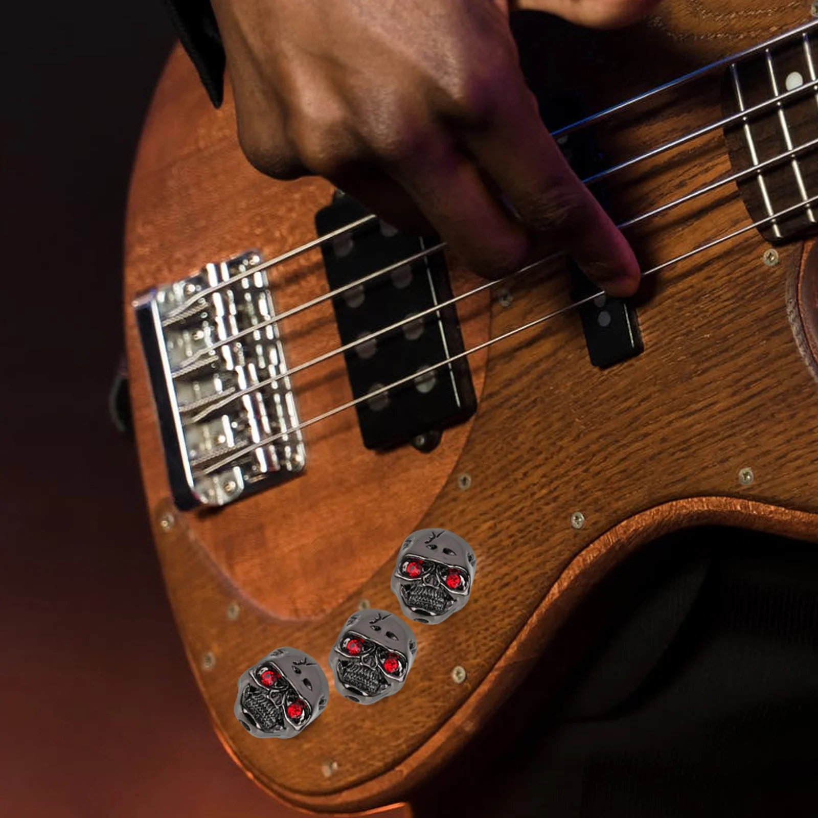 

Skull Design Guitar Volume Control Knob Metal Replacement Part Electric Bass Amplifier Rotary Knob Guitar Accessory