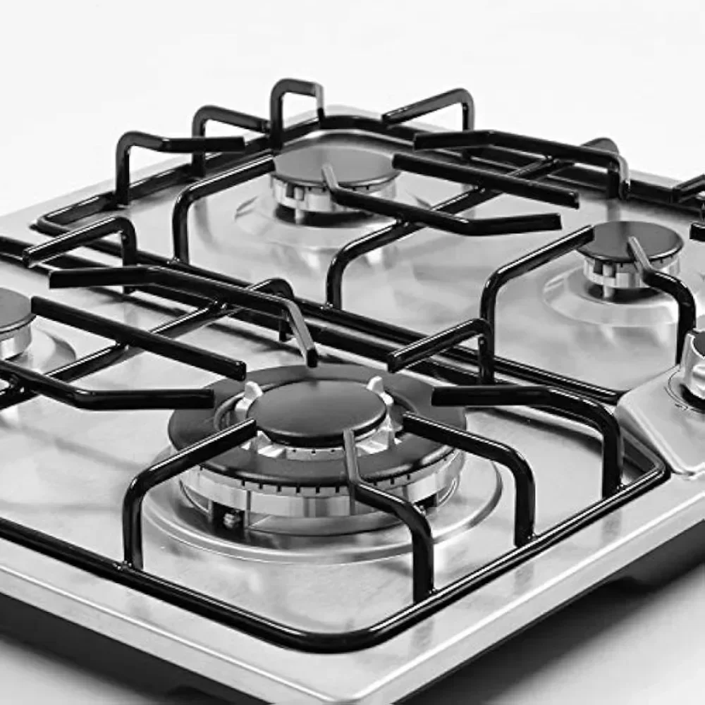 22″x20″ Built in Gas Cooktop 4 Burners Stainless Steel Stove with NG/lp Conversion Kit Thermocouple Protection