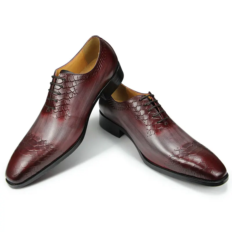 Elegant Office Genuine Cow Leather Shoes For Men Oxford Business Chaussure Luxury Fashion Design Dress Suit High Quality China