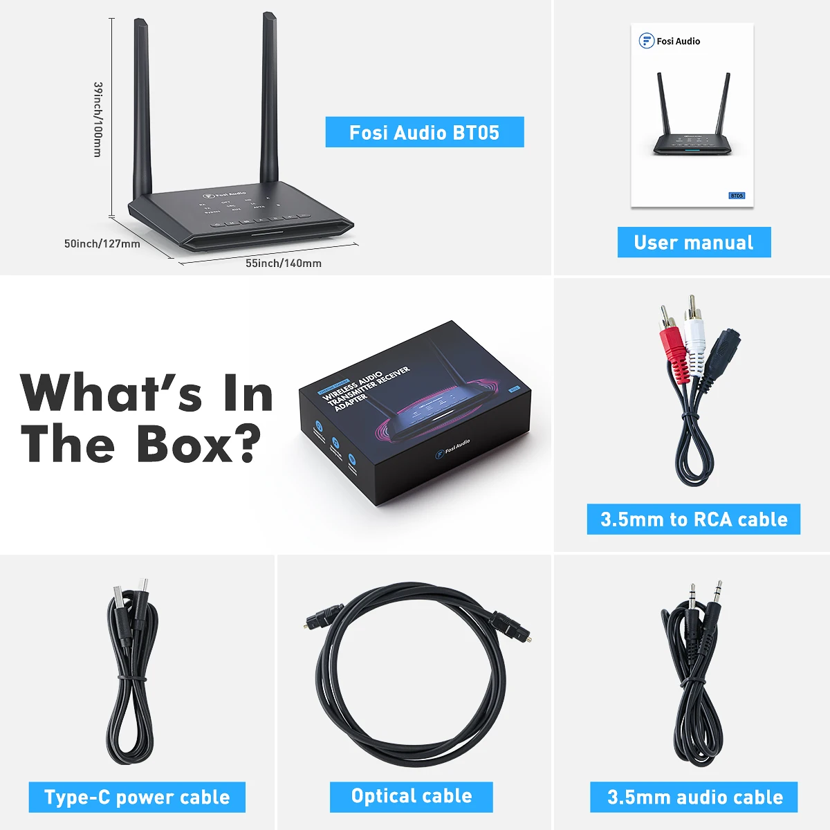 Fosiオーディオワイヤレス3 in1 bluetoothレシーバーアダプタsurpport aptx hd ll btオーディオ送信機BT05アンププリアンプ