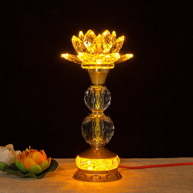 Imagem -04 - Cristal Plug-in Buda Lâmpada Budismo Fornecimento Home Loja Templo Altar Adoração Budista Guan Yin Cores Atacado Pcs