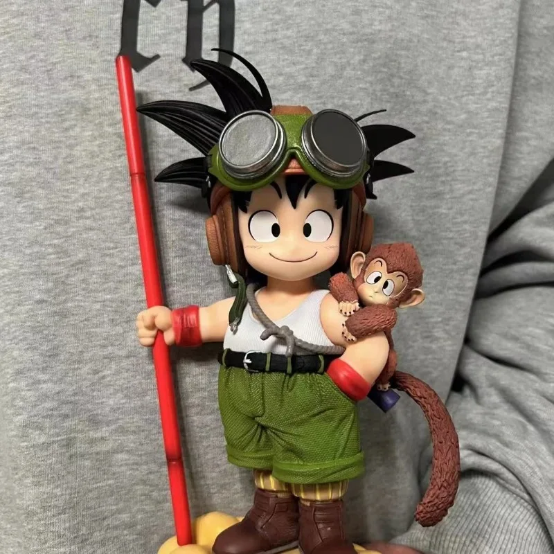 Dragon ball goku gk modelo ornamento de mesa boneca anime periférico pequeno macaco figura cambalhota nuvem ornamento presente aniversário brinquedo