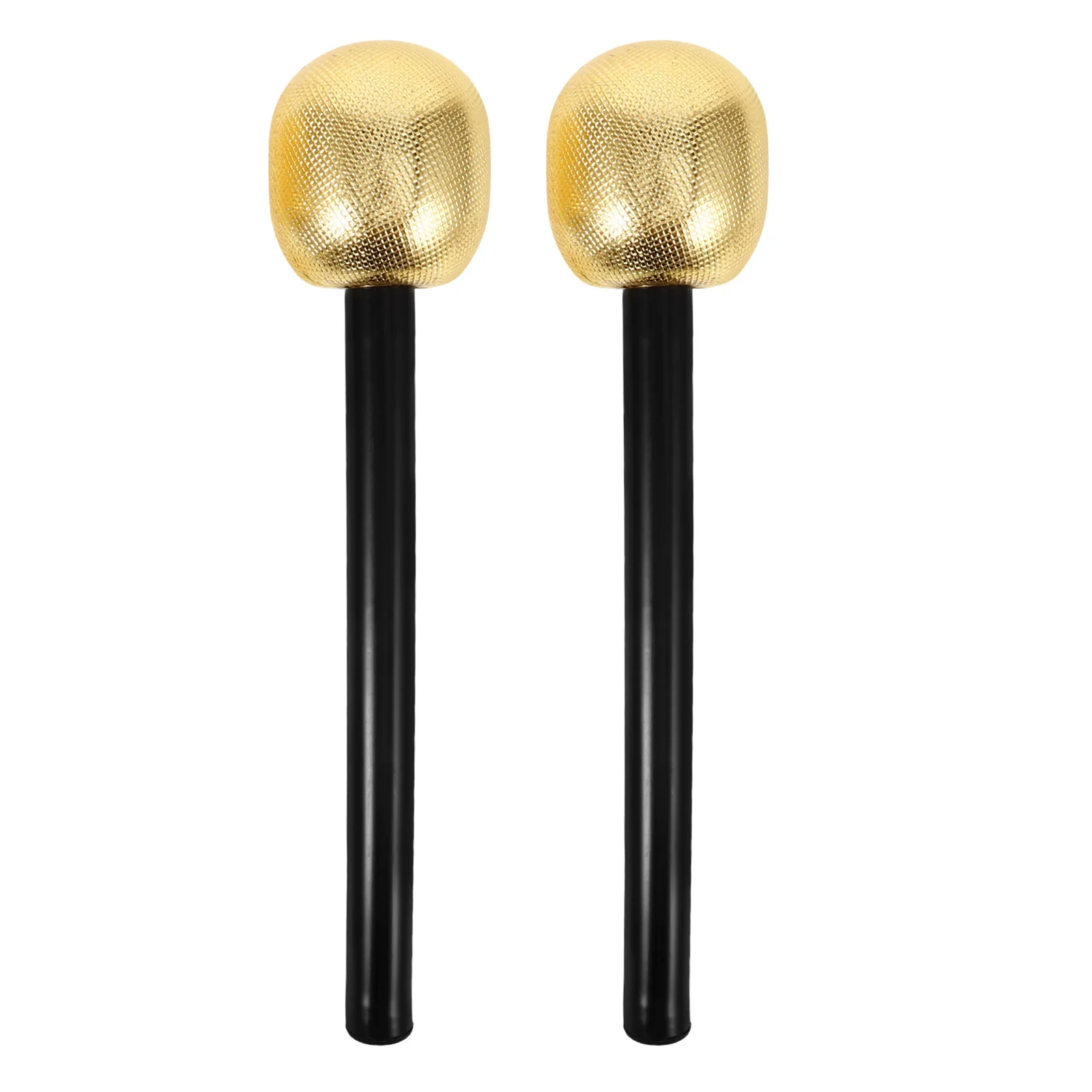 

2Pcs Fake Props Kids ABS Pretend Play Karaoke Realistic Stage Party Fake Microphone Prop Birthday Toy Instrument