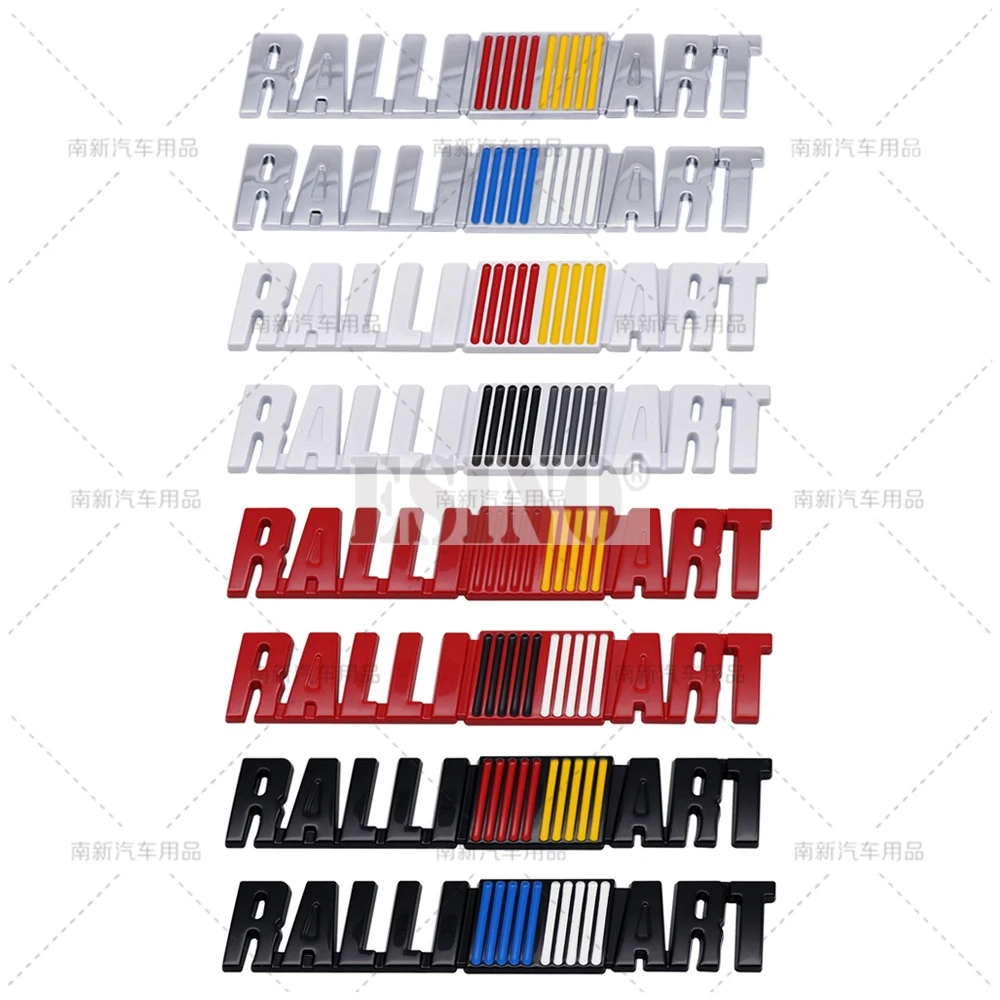 Car Styling 3D Metal Zinc Alloy Emblem Car Body Badge Sticker Decal Auto Accessory for Mitsubishi Ralliart Ralli Art