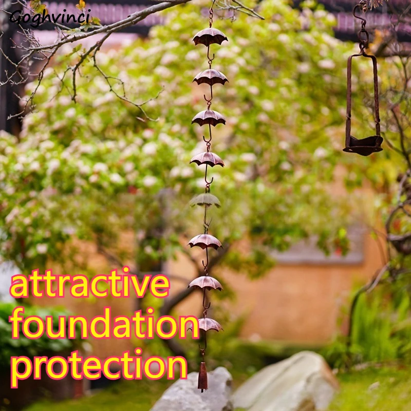 

Металлические дождевые цепи в форме зонта для сада: декоративный элемент для улицы, элегантный, с функцией водоотвода, простой монтаж, долговечный, привлекательный.