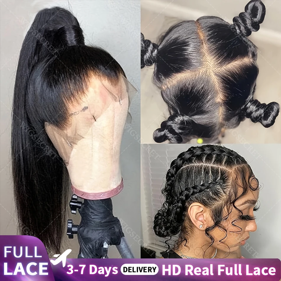 

Invisi Drawstring Hidden Strap Full Lace Wig Straight 360 HD Lace Front Wig Brazilian Real Full Scalp HD Lace Human Hair Wigs