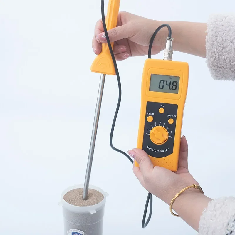 DM400A/DM400C/DM400H High Frequency Moisture Meter – 0-90% Portable Digital Tester for Food, Chemical, Powder, Coal, Forage
