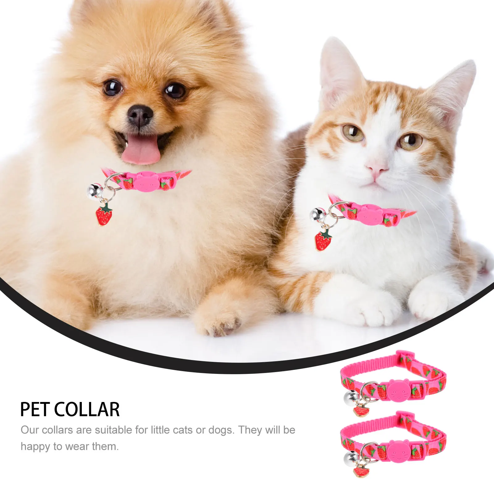 

2pcs Fruit Cat Collar Small Strawberry Cute Pet Accessories Lightweight Comfortable Decoration for Cats Holiday Party Cat collar