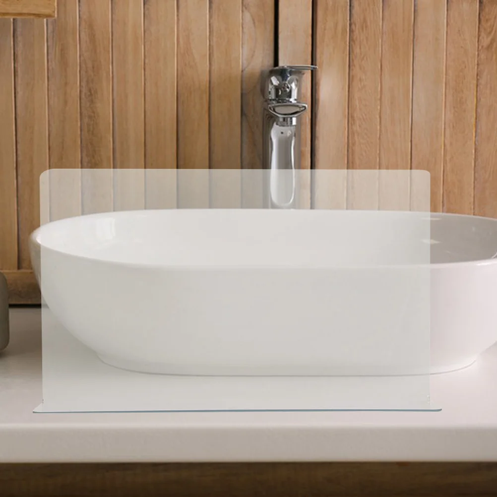 2 قطعة حوض الاستحمام الشفاف سبلاش الحرس شفافة مقاوم للماء بالوعة الحمام حاجز المياه للمطبخ المرحاض دش حوض الزاوية #1