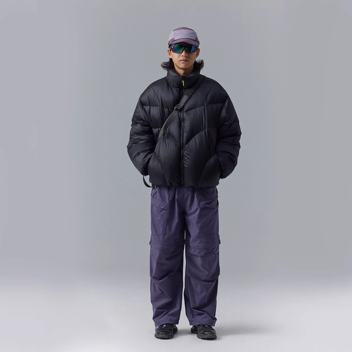 Winter  Arrival Water - Resistant Metallic Nylon Down Jacket with 90% White Duck Down and Irregular Quilting Waterproof and Warm