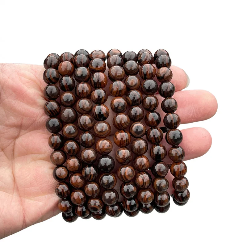 

Shinzue Jewelry 7ANatural Tianyan Red Agate Fashion Style Unisex Single Circle Round Bead Bracelet