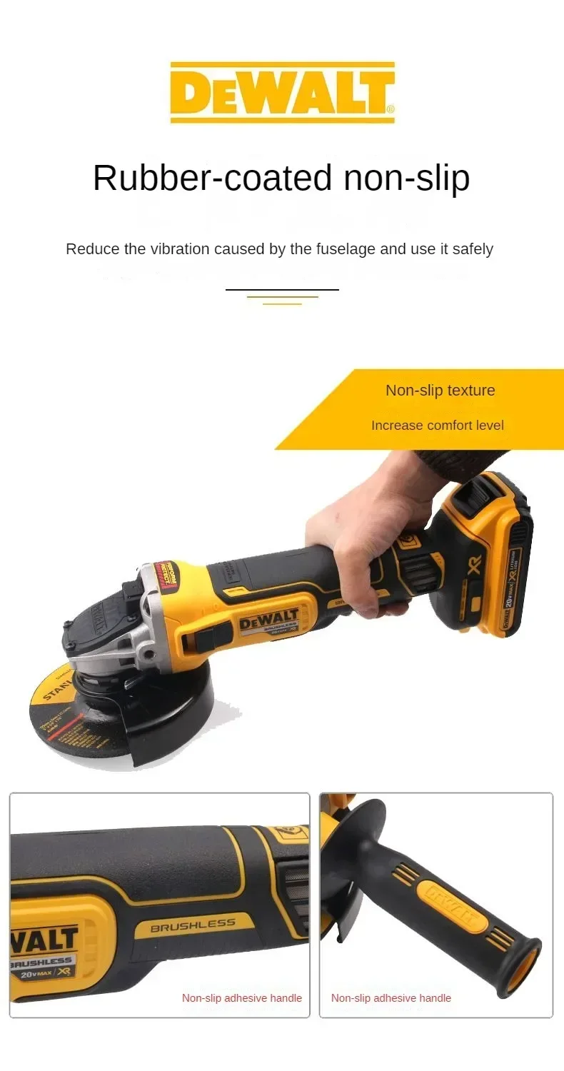Dewalt Haakse Slijper Borstelloze Handheld Slijpmachine Polijstmachine Draadloze Lithium Batterij Snijmachine Dcg405