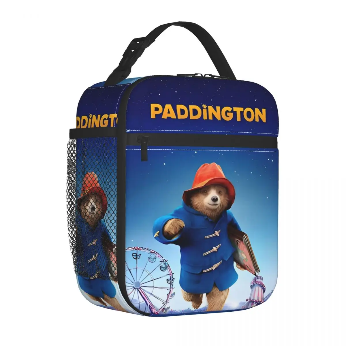 Paddington Brown Bear Movie Insulated Lunch Bags High Capacity Cartoon Meal Container Cooler Bag Lunch Box Tote Beach Food Bag