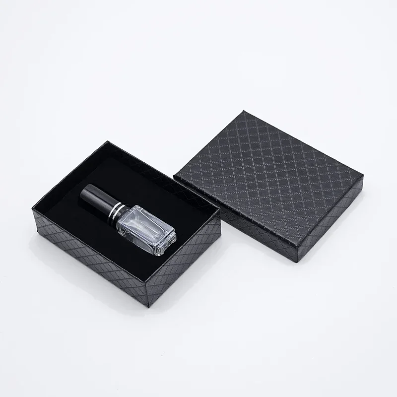 

30 Pcs/Lot 3ml Spray Perfume Bottle with Black Box Portable Aluminum Gift Perfume Sample Wholesale Glass Perfume Bottle