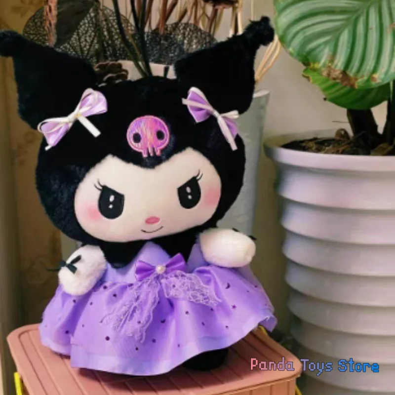 

Новинка, милая плюшевая кукла принцессы Kuromi Sanrio, детская мягкая плюшевая подушка, мелодия, принцесса для сна, подарок на день рождения для девочки, 50 см