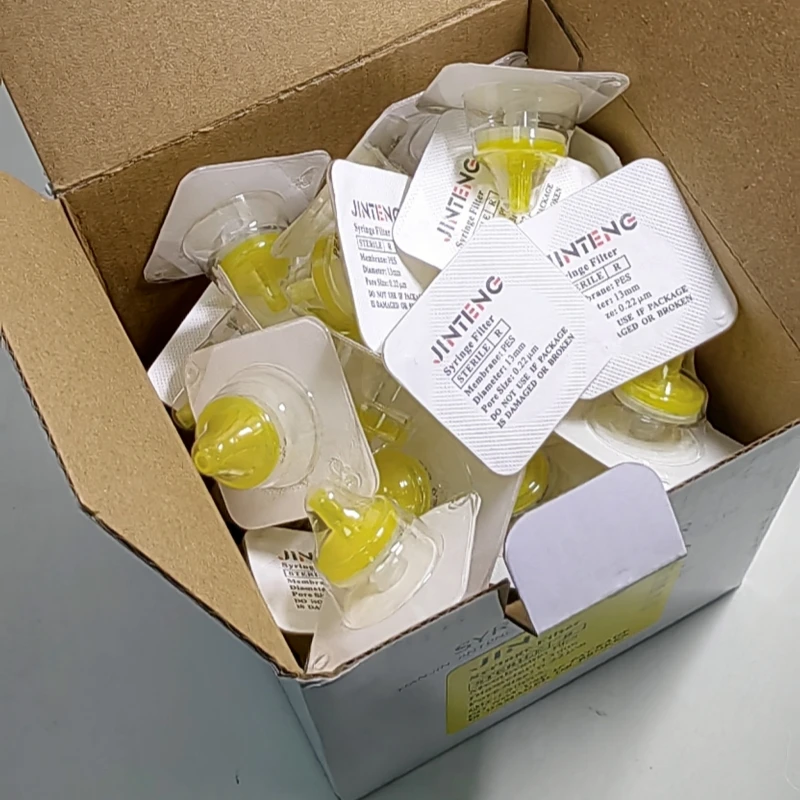 

50 шт./партия лабораторный нейлоновый/PES/PTFE стерильный мембранный фильтр 13 мм 25 мм 33 мм 0,22 мкм/0,45 мкм микропористый шприцевой фильтр